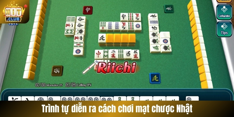 Trình tự diễn ra cách chơi mạt chược Nhật