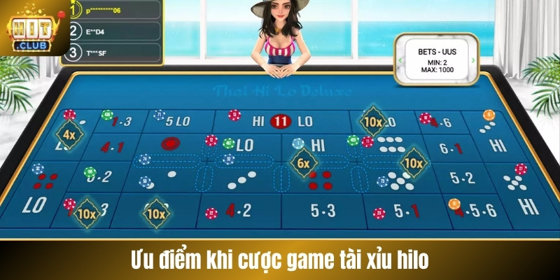 Ưu điểm khi cược game tài xỉu hilo