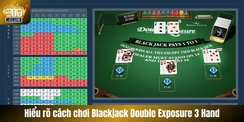 Hiểu rõ cách chơi Blackjack Double Exposure 3 Hand